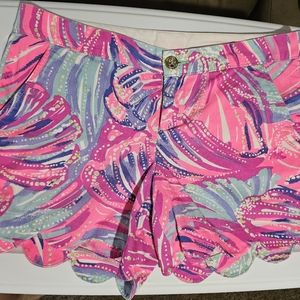 Lilly Pulitzer buttercup shorts in Magenta Oh My Guava